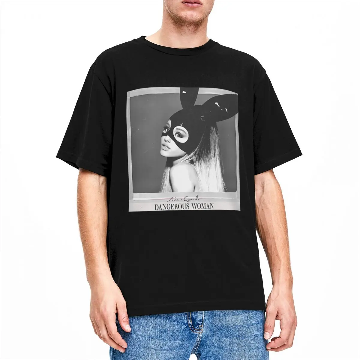 Men Women's T Shirt Ariana Grande Dangerous Woman T Shirts Hipster Beach Tees Streetwear Casual 100 Cotton Clothing Gift