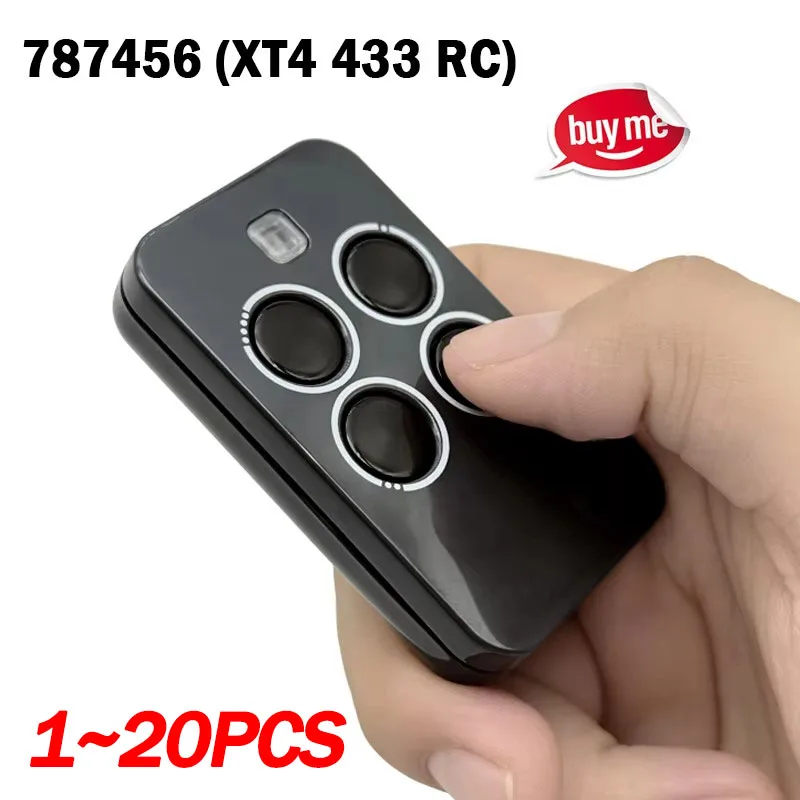 

FAAC XT4 433 RC 787456 433MHz Remote Control Garage Door Opener Compatible With XT4 433RC 787452 787453 Electric Gate Command