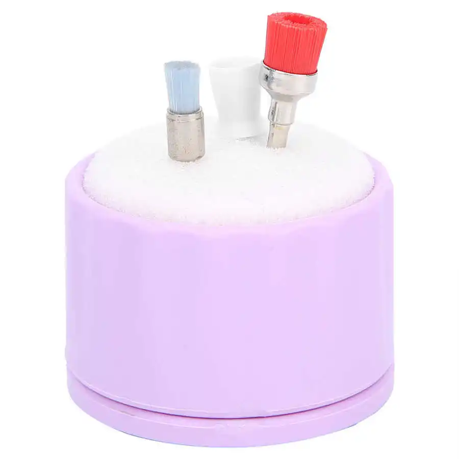 Dental Endo File Clean Stand Holder Sponge Endo File Cleaning Sponge Dental Material  Accessory Purple Dentist Tools Washing Box