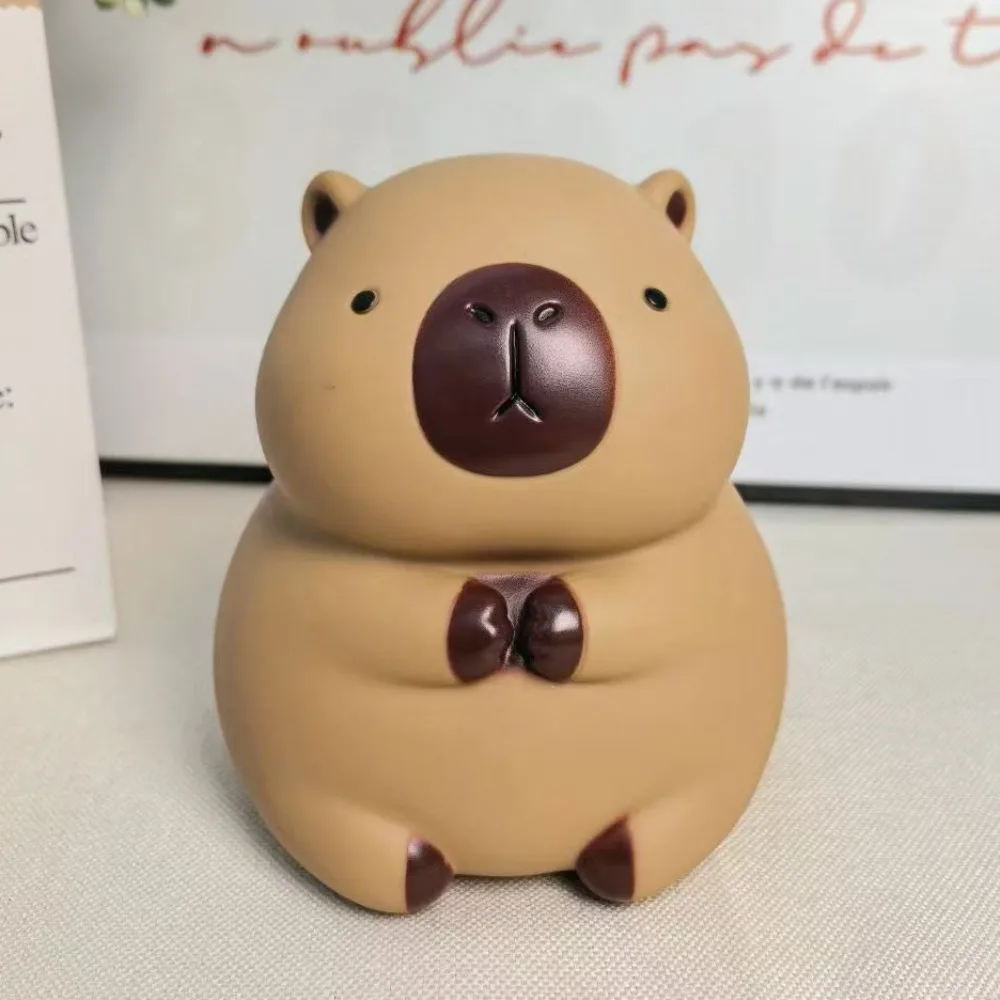 저축 탱크 카피바라 돼지 저금통 장식 모델 카피바라 돈 상자 만화 Collectible Capybara Kids Storage Box