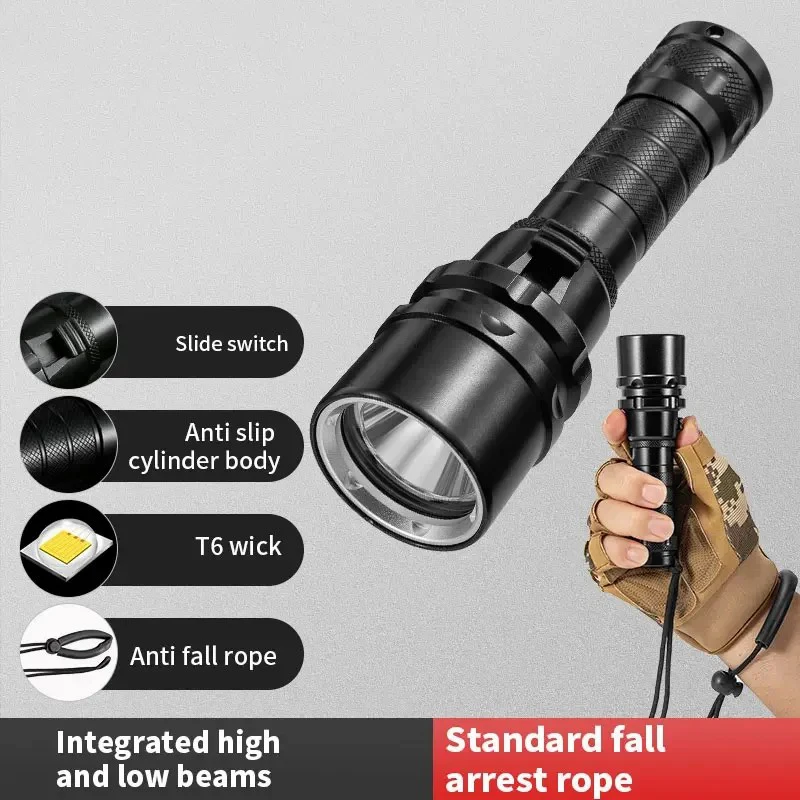 F5 Powerful LED Diving Flashlight Super Bright T6 Professional Underwater Torch IP68 Waterproof Rating Lamp Using 18650 Battery