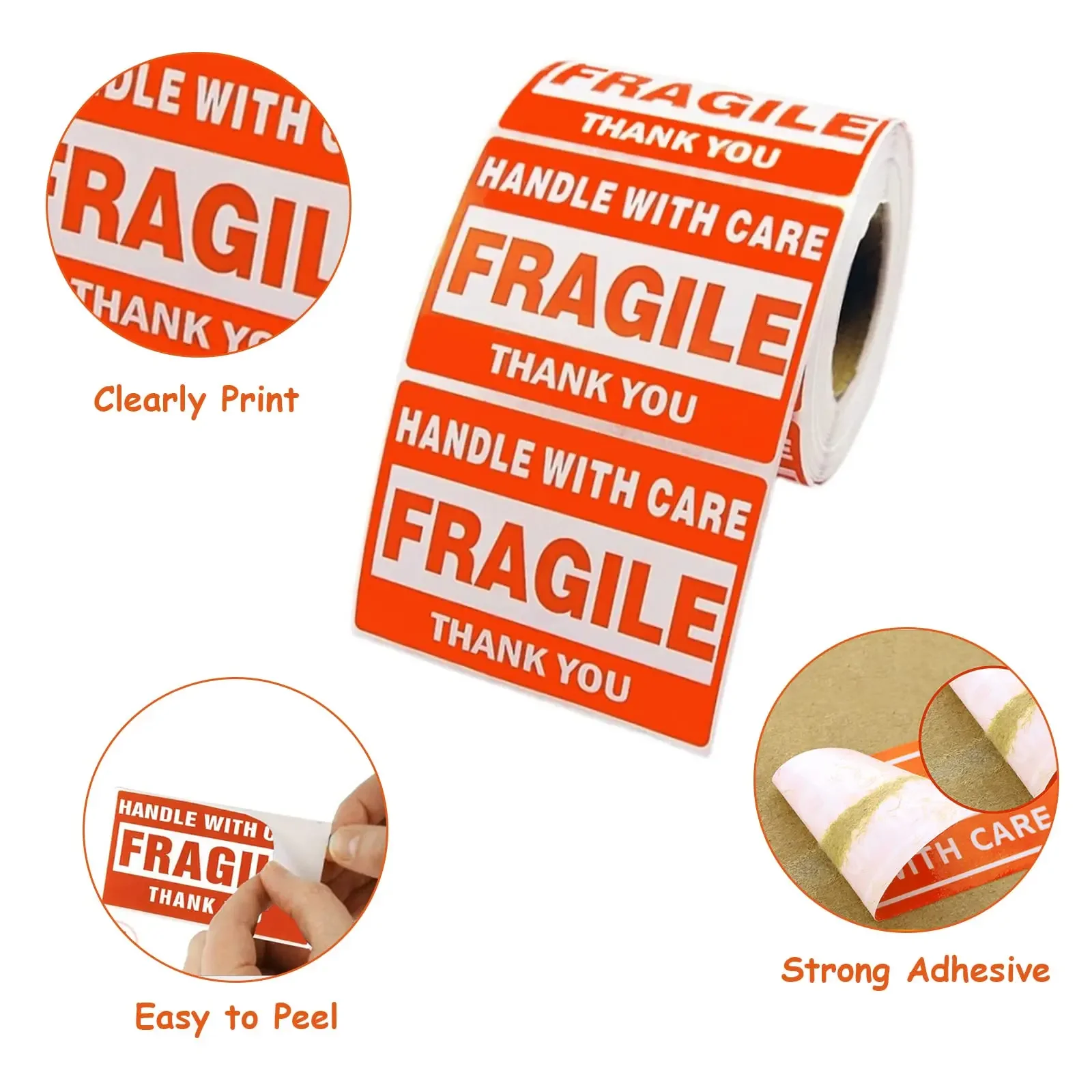 2" x 3" Fragile Stickers for Shipping and Moving Please Handle with Care Fragile Thank You Warning Stickers Fragile Labels