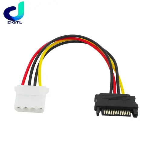 1pc SATA TO IDE Power Cable 15 Pin SATA Male to Molex IDE 4 Pin Female Cable Adapter Hot sale
