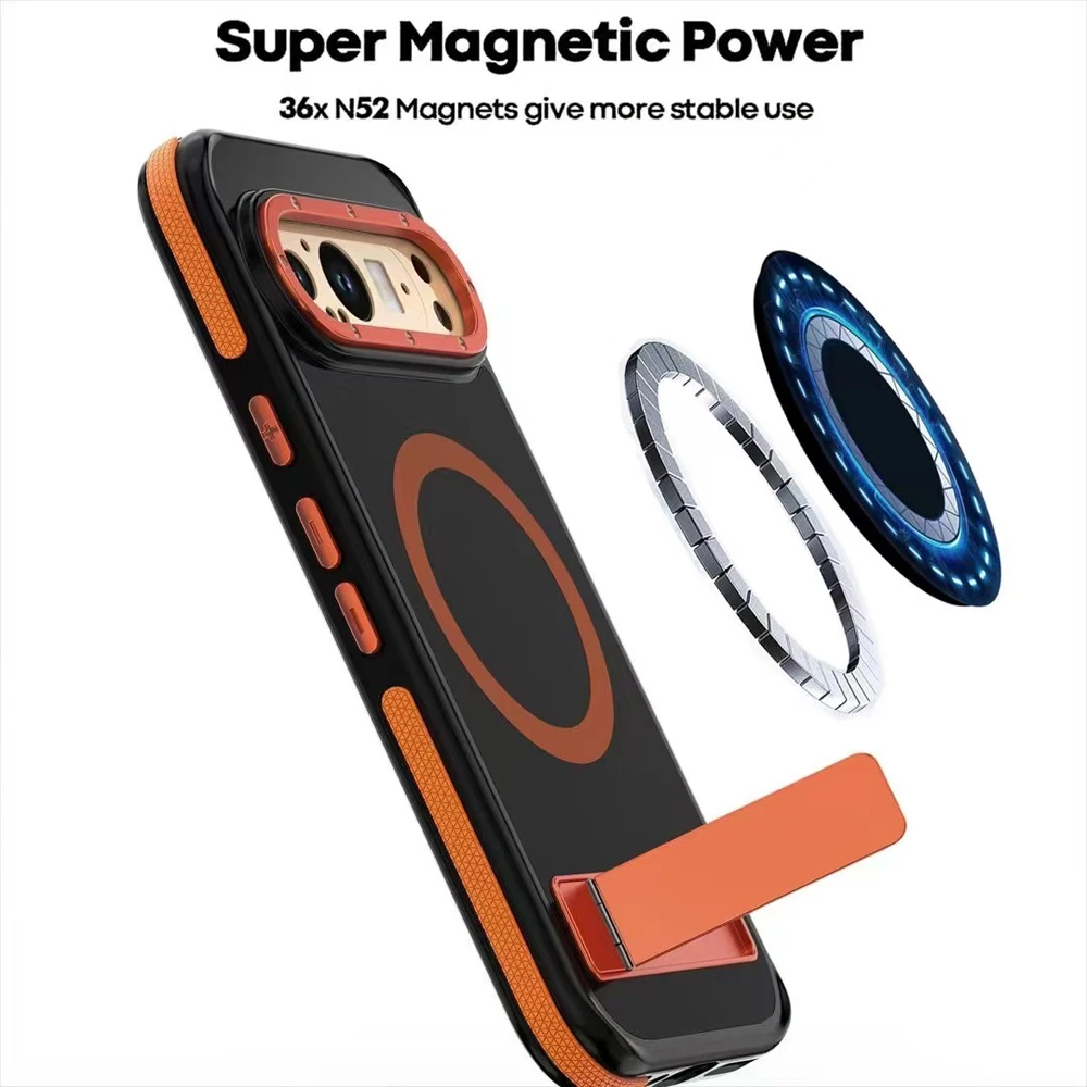 Magnetic Matte Phone Case For Google Pixel 9 Pro 9ProXL For Magsafe Wireless Charging Armor Protection Shockproof Cover