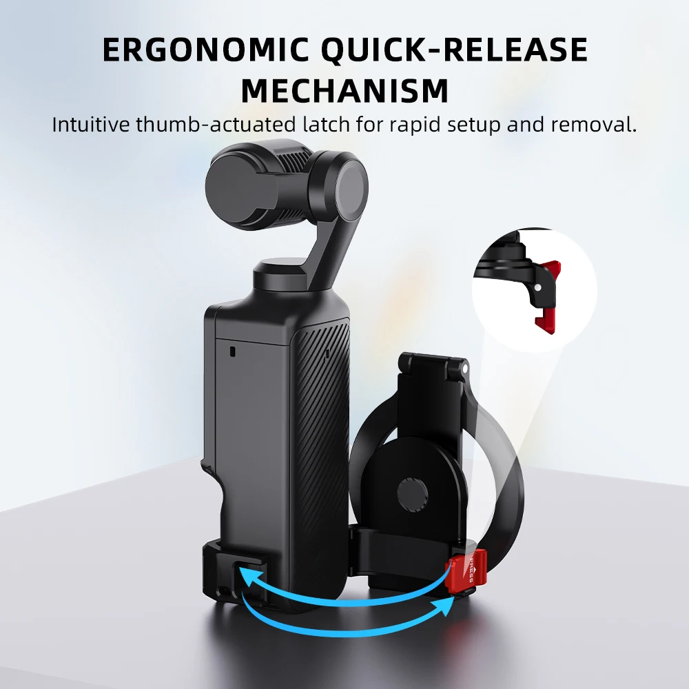 Supporto Magnetico BRDRC Pocket 4 per Vlog, Streaming Video e Teleprompter, Compatibile con DJI Pocket 3, Accessorio per Espansione Supporto Telefono