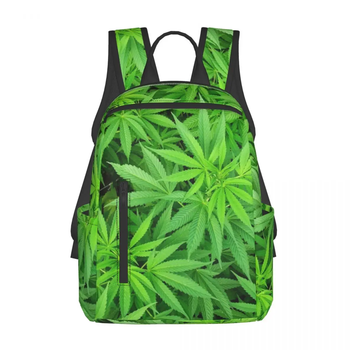 Marijuana Cannabis Weed Pot Plants Backpack Daypack Large Capacity Children BookBag School Bag Shoulder Bags for Men Women