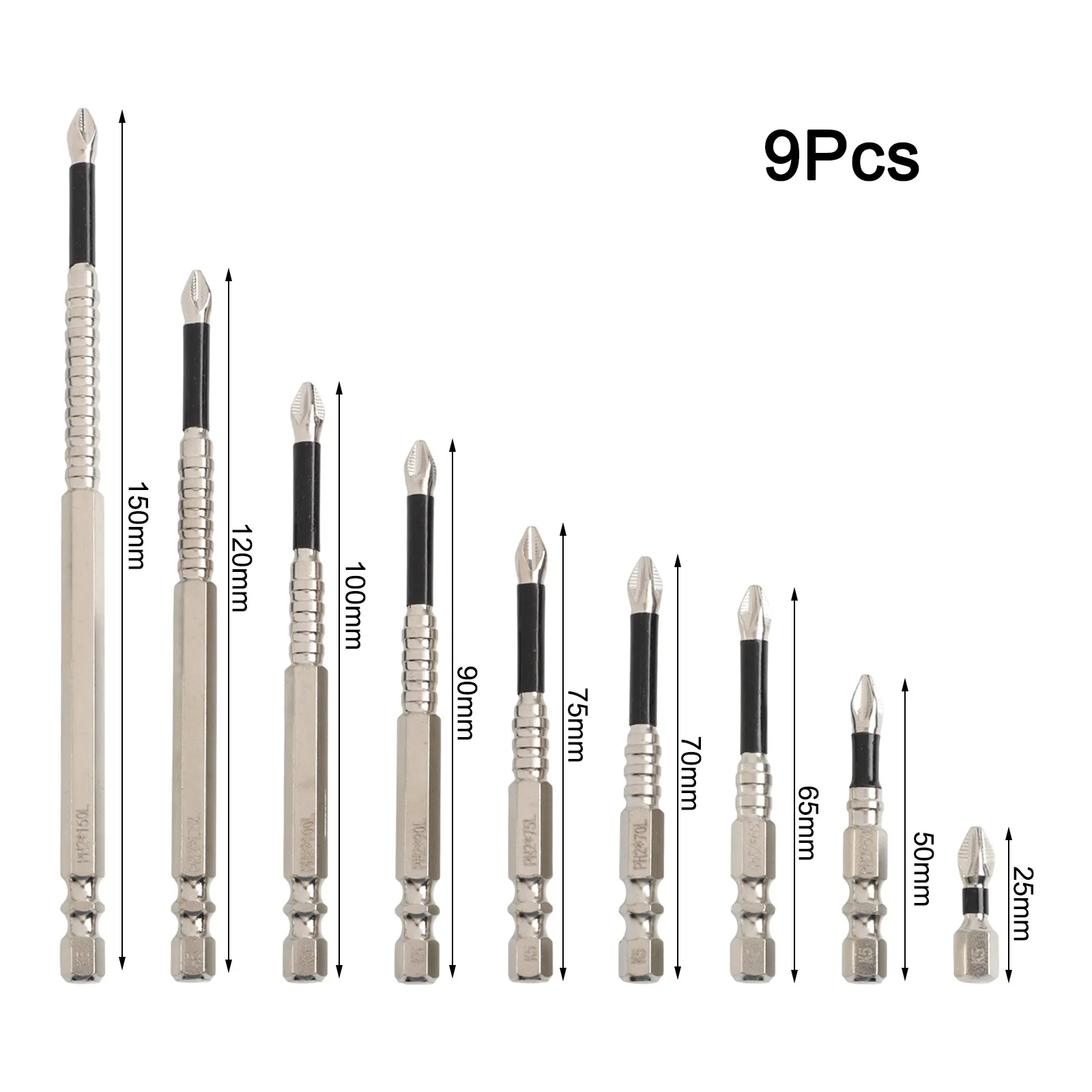 9 قطعة K5 مفك مثقاب الخشب عدم الانزلاق صلابة عالية بت سبائك الصلب الصليب مفك مغناطيسي بت مفك كهربائي بت
