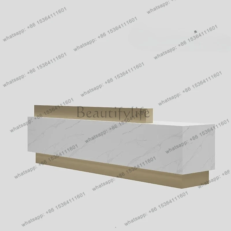 

Company front desk reception office bar counter simple modern hotel consultation table cashier service desk