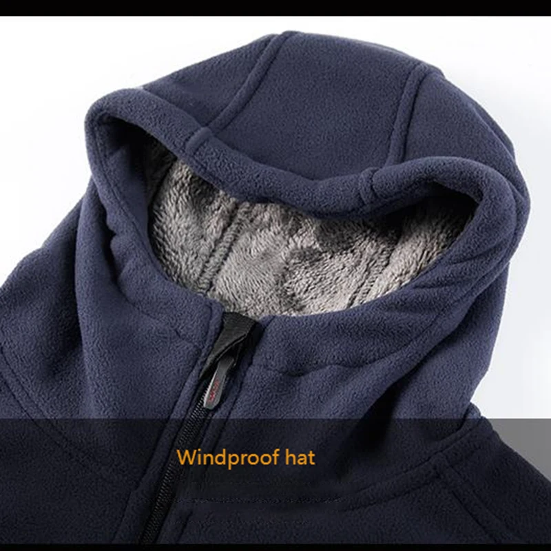 Novo inverno masculino lã térmica jaqueta tática esportes ao ar livre casaco com capuz militar softshell caminhadas ao ar livre jaquetas do exército 5xl