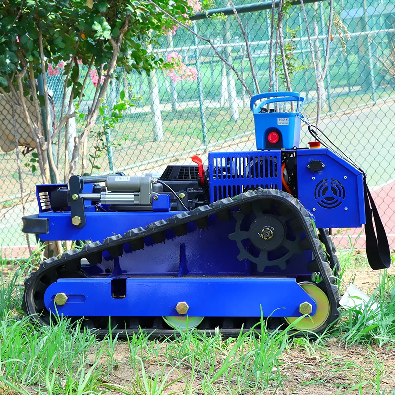 

Customized Remote Control Garden Crawler Lawn Mower Small Lawn Mower on Road Slope