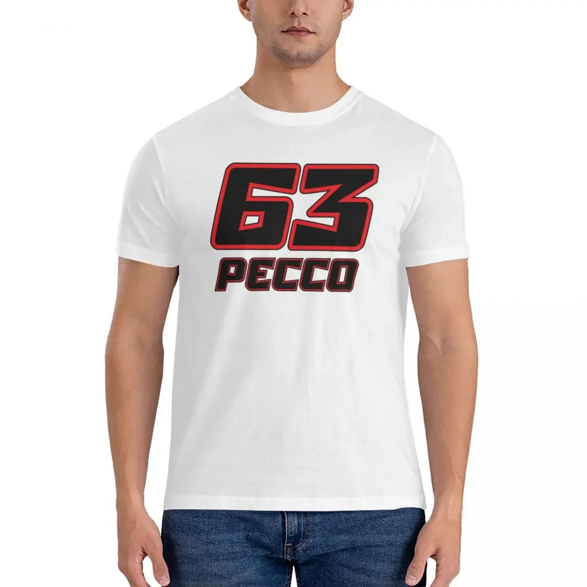 

Футболка Pecco Bagnaia 63 Мужская, 2022, футболка из хлопка, Мужская футболка, короткая летняя одежда с круглым вырезом, женская одежда