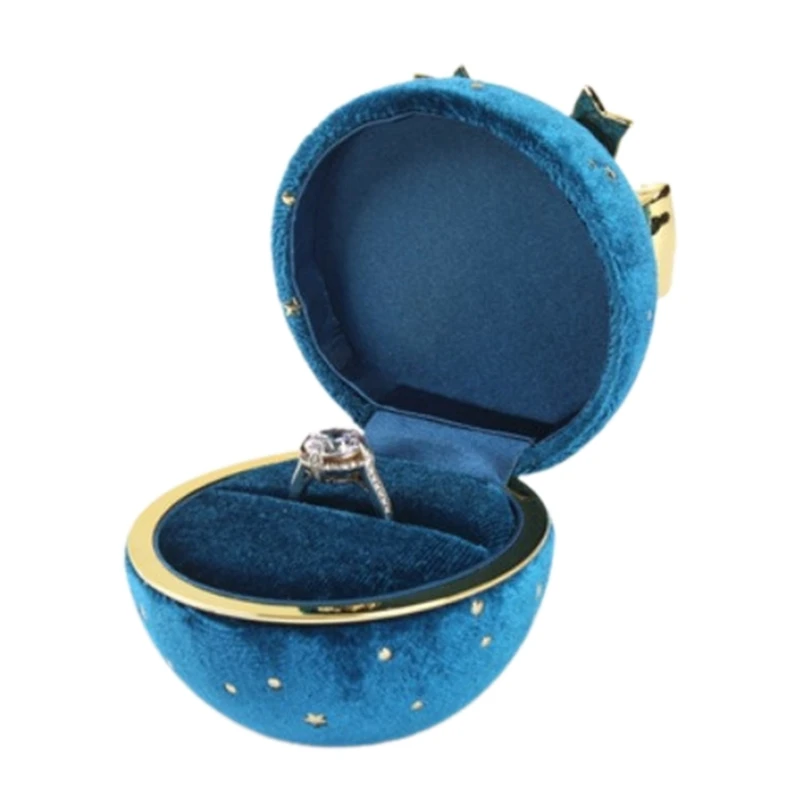 Round Rings Jewelry Container Distinctive Bowknot Designed Rings Storage Holder