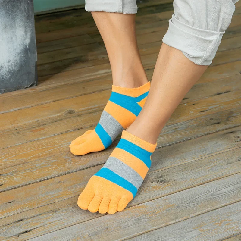 

Five-toe Socks Five Finger Men's Cotton Short Tube Summer Low-end Boat Socks Set