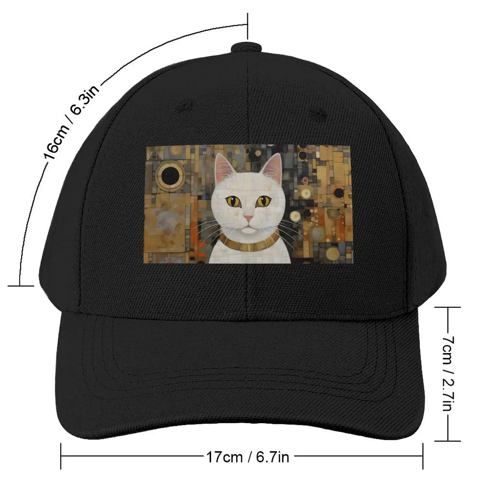 Gustav Klimt Cat Style Baseball Cap Trucker Hat Trucker Cap fashionable fishing hat Mens Caps Women's