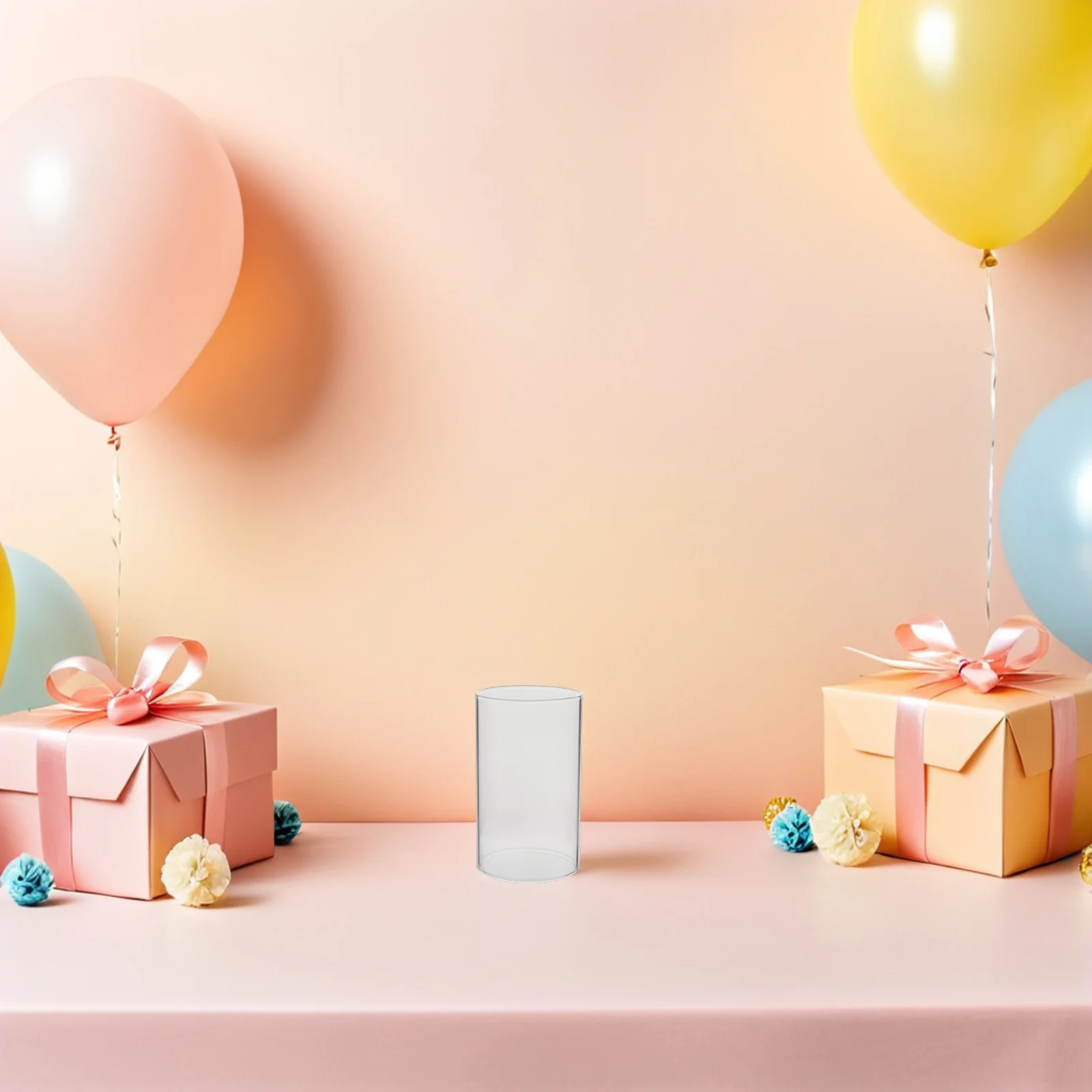 4Pcs Glass Shades Simple Style Transparent Cylinder Cover Glass Cup Home Decor Accessory Romantic Light