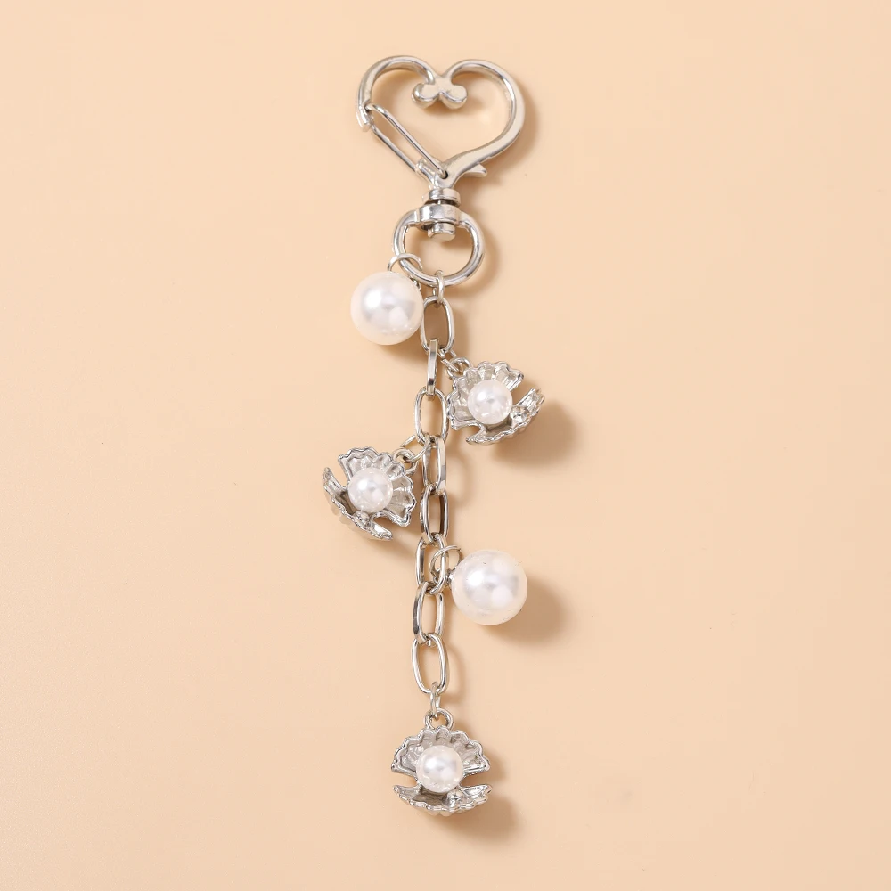 Aihua Fashion Sommer Strand Muschel Schlüsselanhänger Perlenbesetzter Schlüsselring Anhänger für Frauen Mädchen Handtaschen-Deko DIY Schlüsselanhänger Schmuck – Detail 9