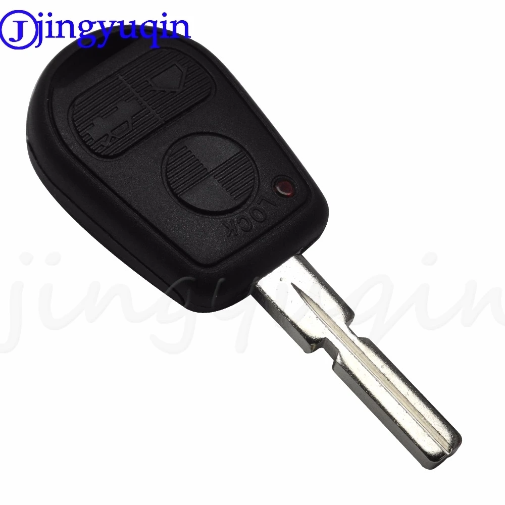 Jingyuqin Uncut Blade Car Key Replacement Remote Key Case Shell for BMW E31 E32 E34 E36 E38 E39 E46 Z3 Z4 Fob Uncut key case