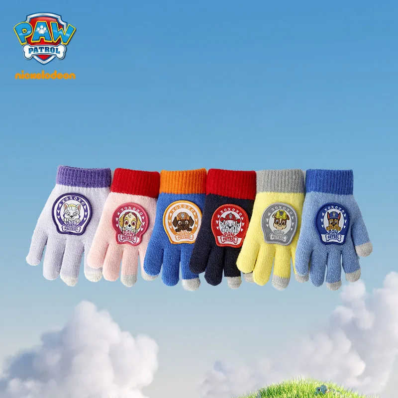 Paw Patrol Winter Kids Glove Chase Marshall Skye Everest Rubble Zuma Rocky Girl Boy Outdoor Mittens Children Xmas Gift 2-10T