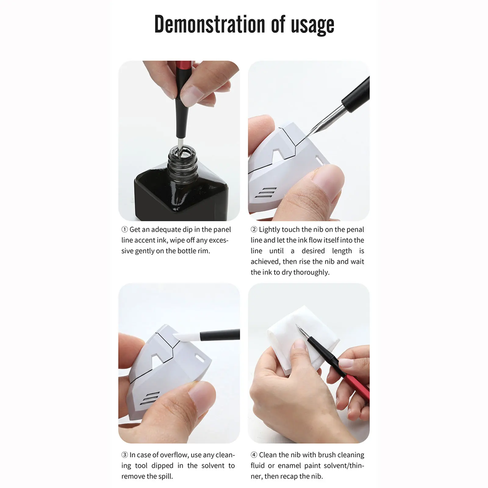 DSPIAE AT-PL Pro Aluminum Alloy Panel Line Pen Anti-Roll Hexagonal Barrel Ergonomic 14.5g Stainless Steel Nib for Model DIY Tool