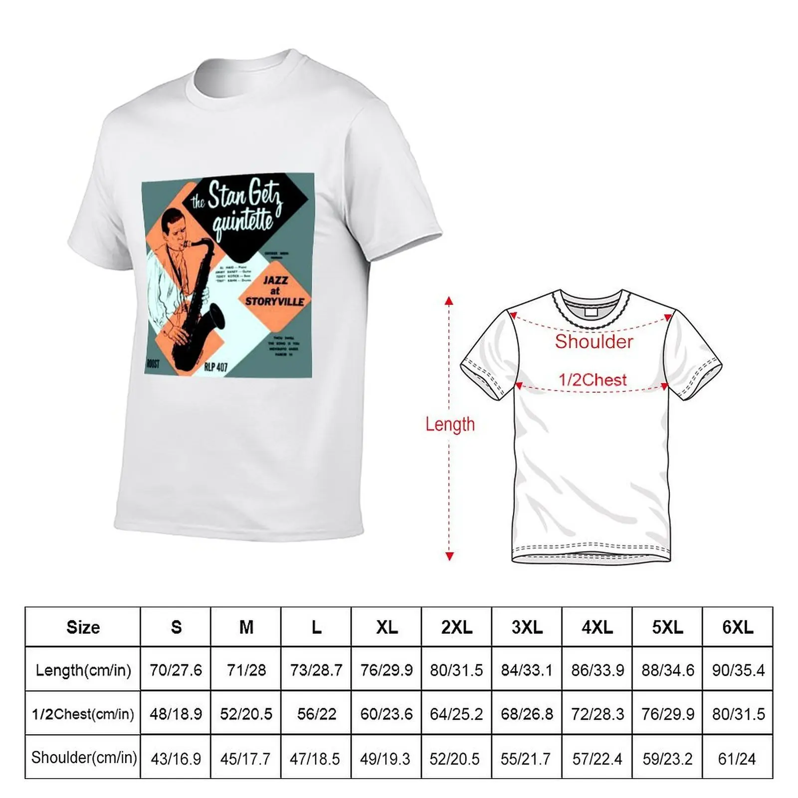 Stan Getz T-Shirt funny shirt cotton oversized slim fit t shirts for men