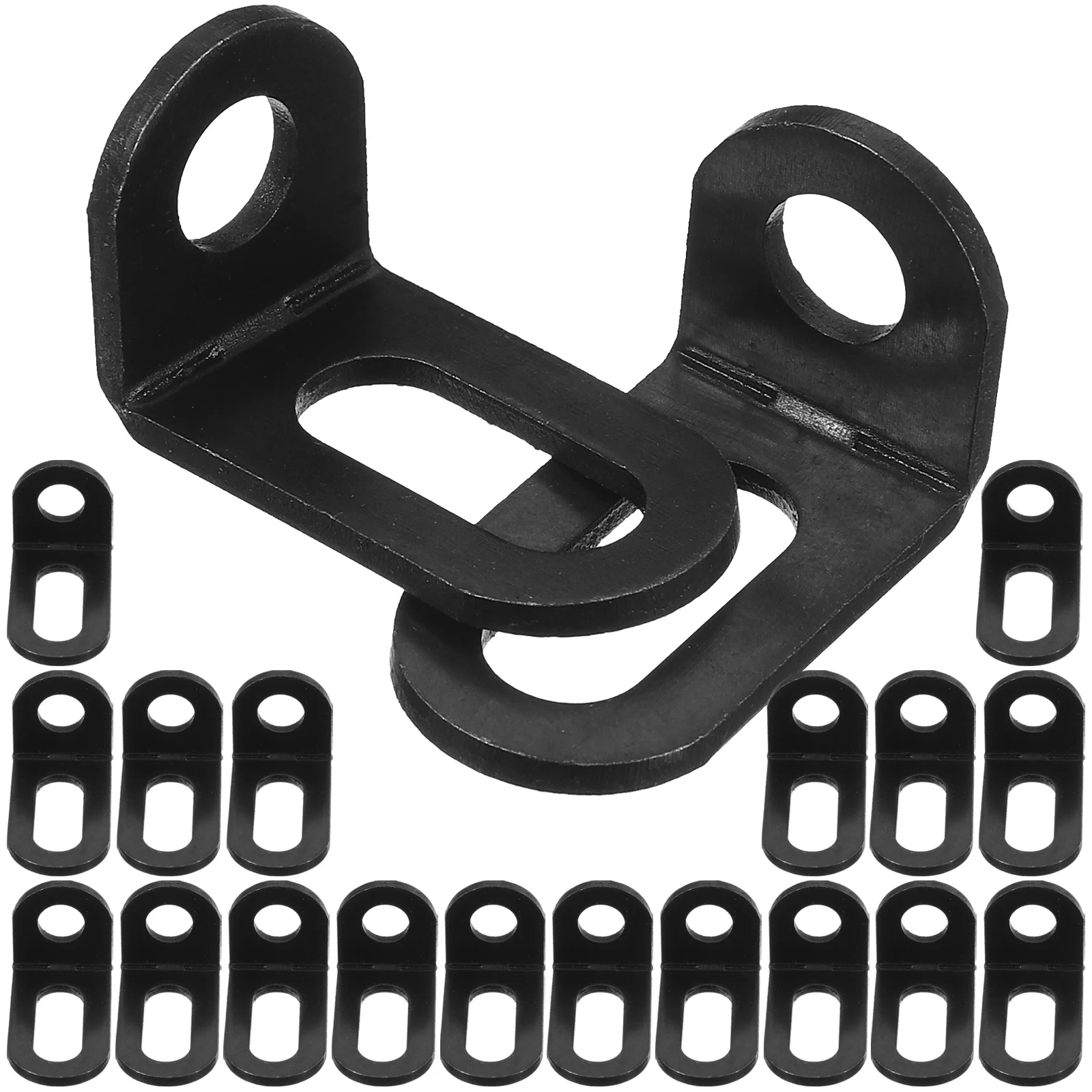 20 Pcs Adjustable L-shaped Corner Code Bracket Wood Brackets for Shelf Shelves Cupboard Joint Name Braces Black Right Angle