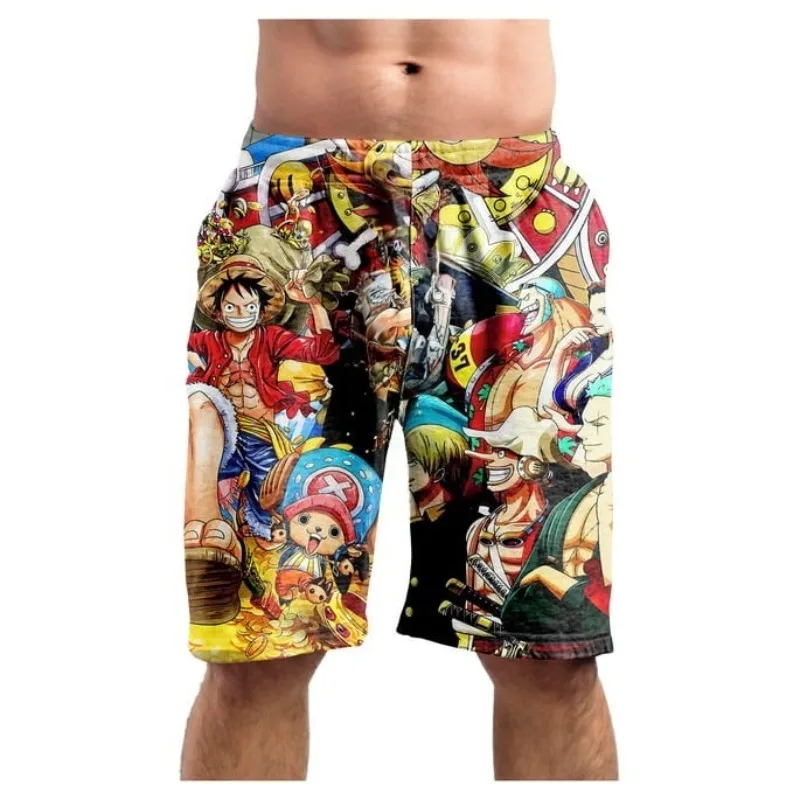 2026 Summer Hot Selling Anime One Piece Character Gathering Sports Shorts for Adult and Children Casual Fashion Sports Shorts