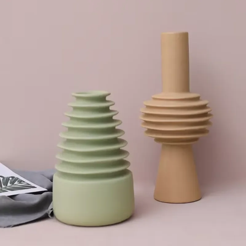Nordic minimalist abstract art ceramic desktop vase - exquisite and durable home decoration