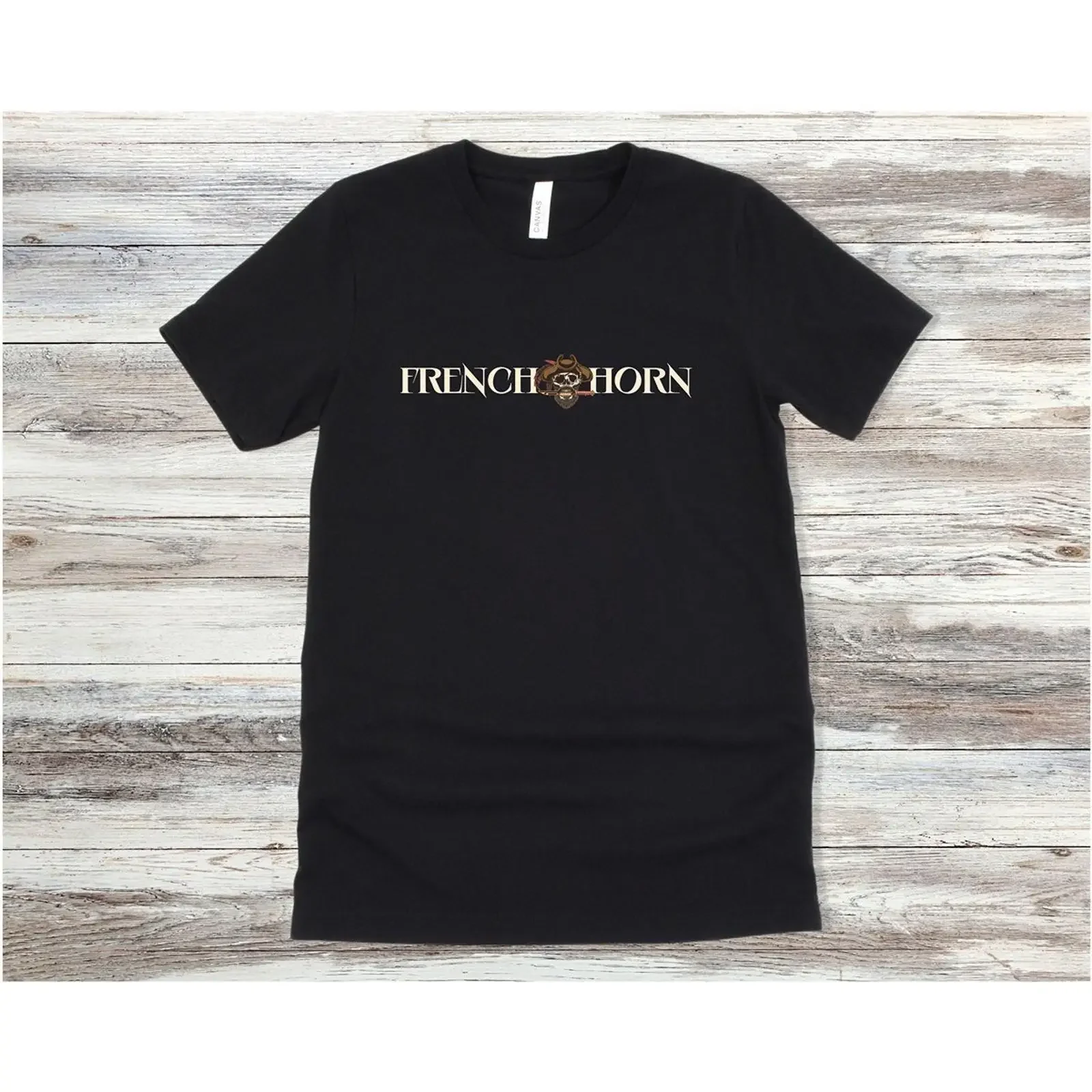 French Horn Cowboy Skull T Shirt Rock Music Lovers Casual for Musicians vintage Washed Slightly Breathable Unisex fashion homme