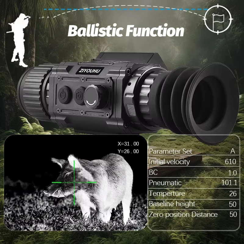 TK256L التصوير الحراري أحادي نطاق 256x192 واي فاي فيديو المدمج في الليزر Rangefinder BC حساب الصيد الحراري أحادي العين #6