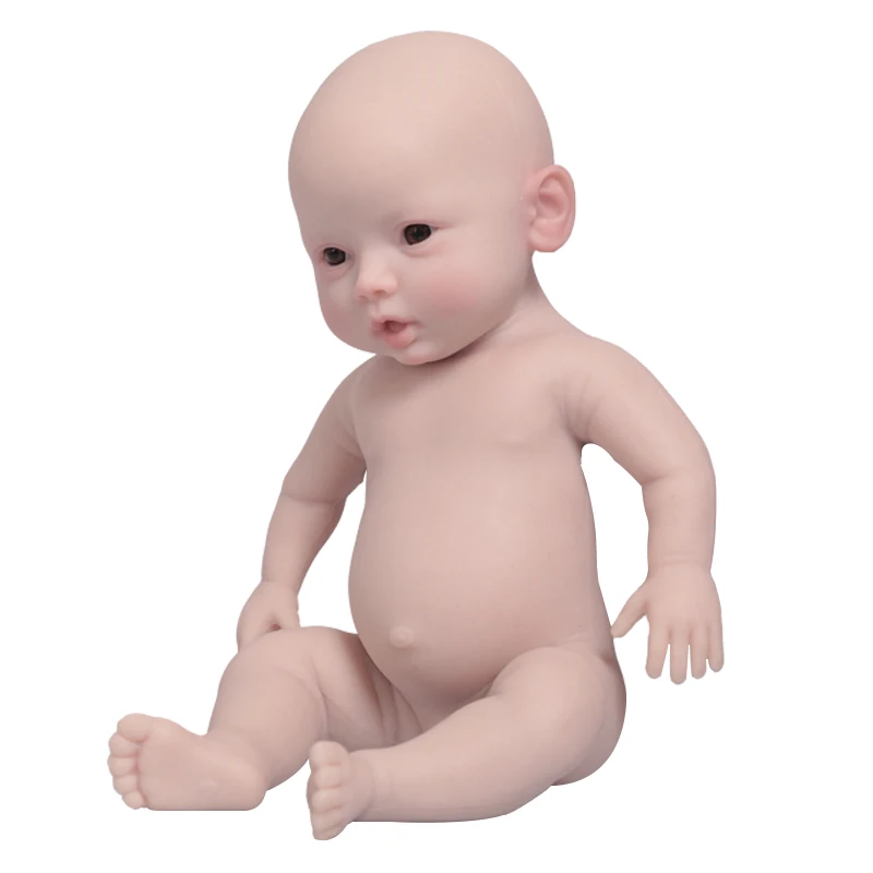 18.5inch 47cm 100% Full Silicone Realistic Girl Dolls Reborn Baby Reborn Doll  Unpainted DIY Blank Baby Children Toys