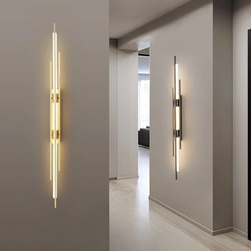 

Full copper, strip, wall lamp, living room, TV, background wall