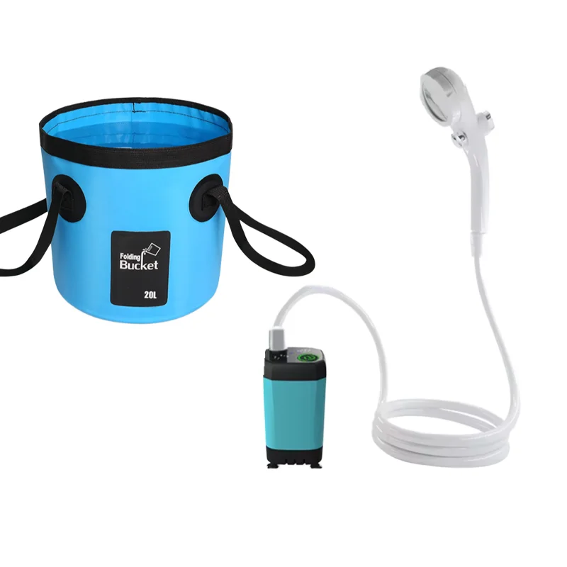 

Portable shower Outdoor Portable 4500/6000/7800mAh USB Electric Shower Pump Digital Display Shower Head Hose Floor Mounted for C