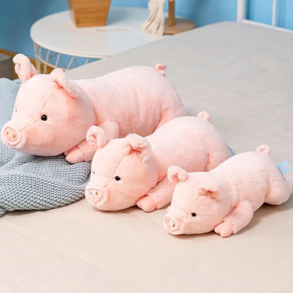 

Plush Toy for Kids Super Soft Pig Plush Doll Adorable 3d Eyes Pink Piggy Stuffed Animal Companion Soothing Toy Sleeping Pillow