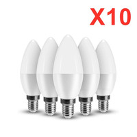 10pcs/lot 9W 7W LED Candle Bulb E14 E27 Lampara Led Light 220V-240V Bombilla Led Lamp No Flicker Spotlight Chandelier Lighting