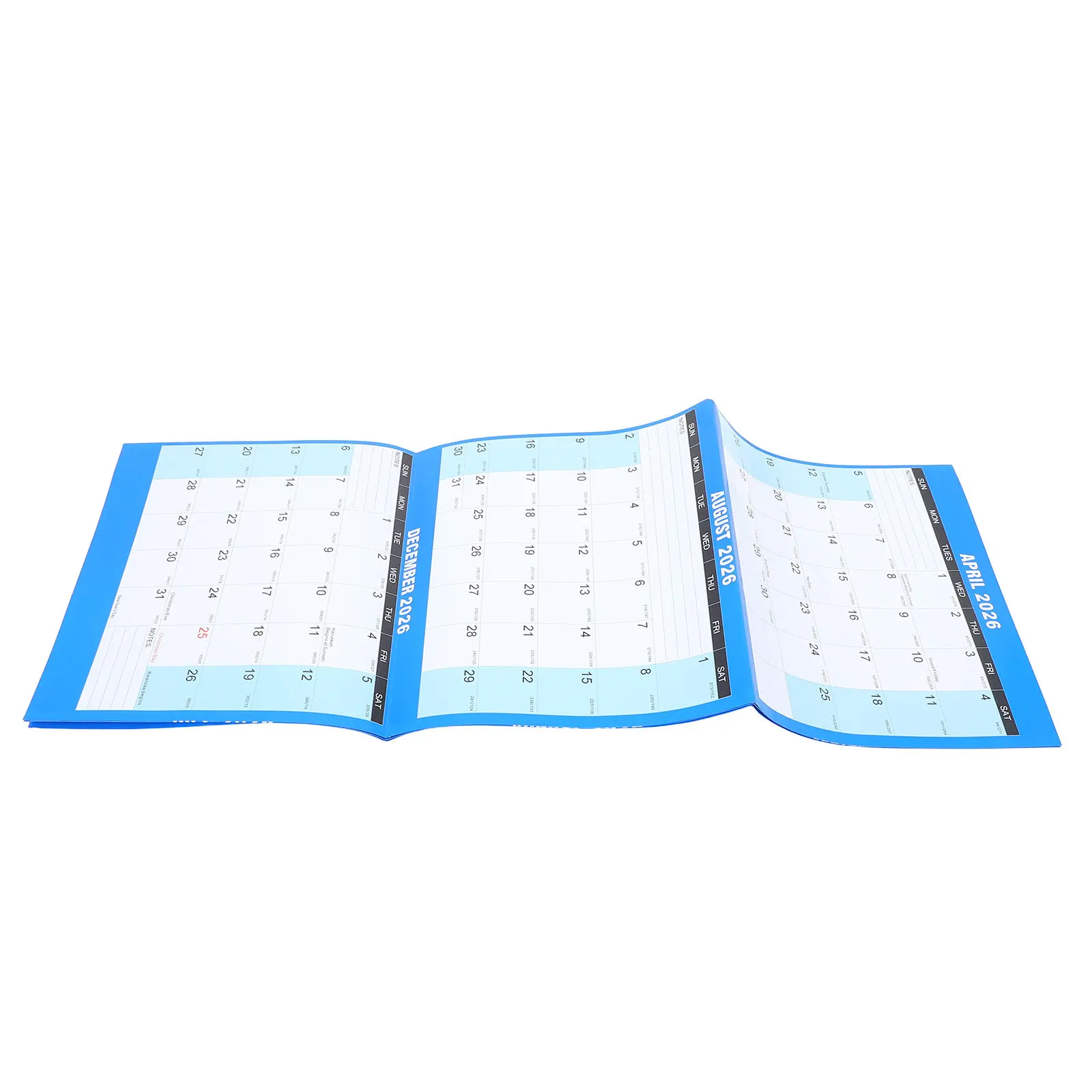 

Настенный календарь-планер на 2026 год, двусторонний, ламинированный, складной, сворачивающийся, ежемесячный органайзер для учебы и офиса