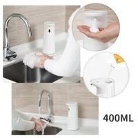 400ML Automatic Induction Soap Dispenser Foam Hand Washer Touchless Hands Free Soap Dispenser for Bathroom and Kitchen