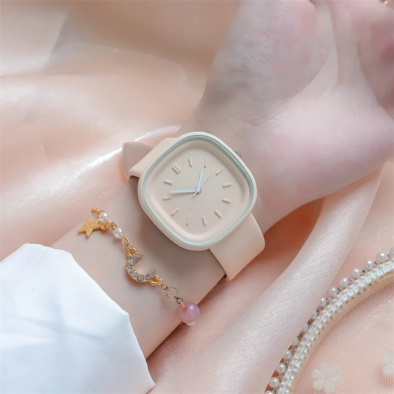 Montre-bracelet à quartz en cuir pour femmes et filles, montres pour femmes, style sportif, horloge féminine, marque de mode