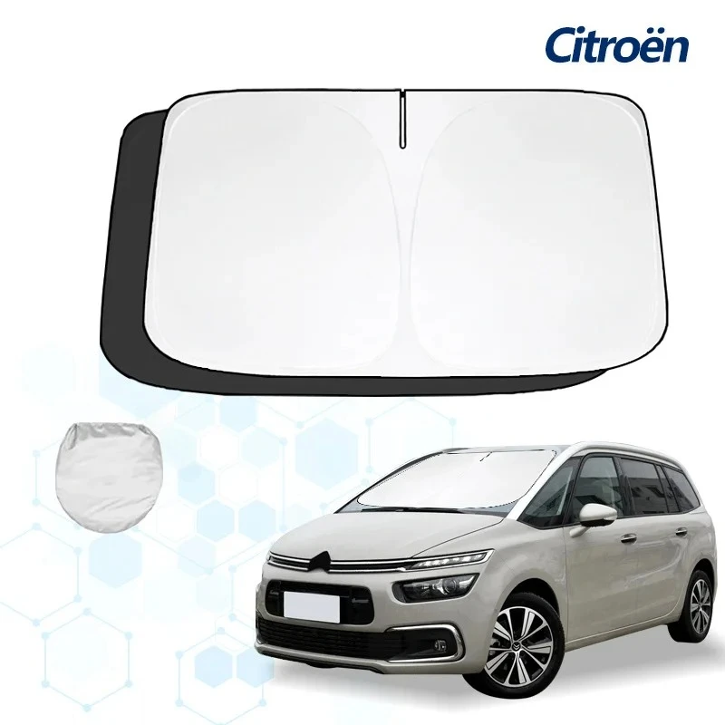 Parasol para parabrisas para Citroen Picasso 2 C3 Picasso4, Protector de visera, bloques plegables, rayos UV, mantiene el enfriador de su coche