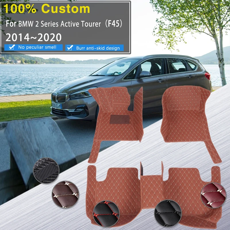 

Car Floor Mats For BMW 2 Series Active Tourer F45 2014~2020 5seat Anti-dirty Pad Car Mats Full Set Covers Floors Car Accessories