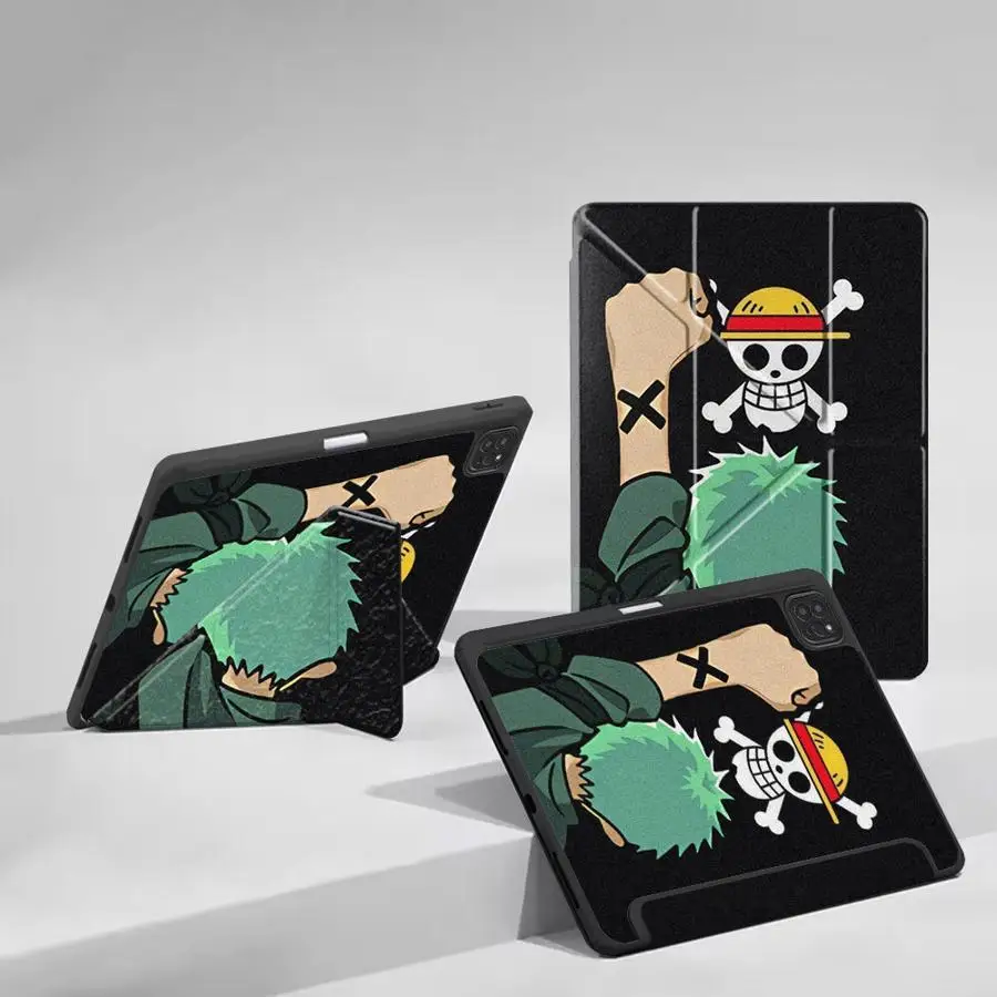 

One Piece Zoro Luffy Holder Cover Tablet Case For iPad Pro 2025 Mini 6 7 Air 4 5 M3 M2 M4 11inch Pro 11 10 9 8 7 th 12.9inch