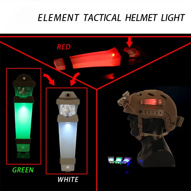 Airsoft Helmet Weapon Flashlight Tactical Helmet Light Identification Surefir Marker Light Survival Signal Helmet Lamp