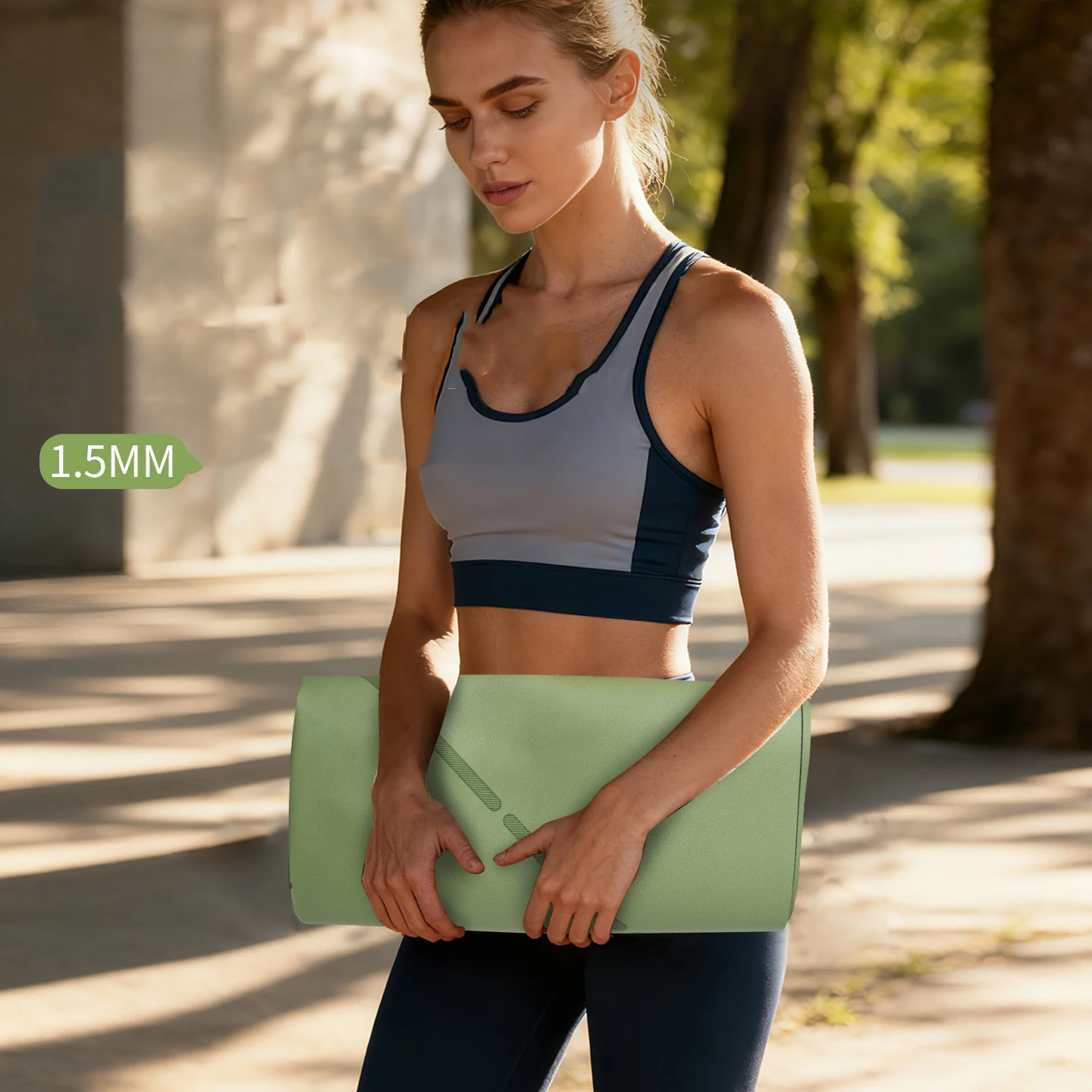 للطي المحمولة اليوغا حصيرة المطاط الطبيعي المضادة للانزلاق خفيفة الوزن القماش اللياقة البدنية بساط للتمارين الرياضية الأوساخ بساط عزل السفر حصيرة جديد