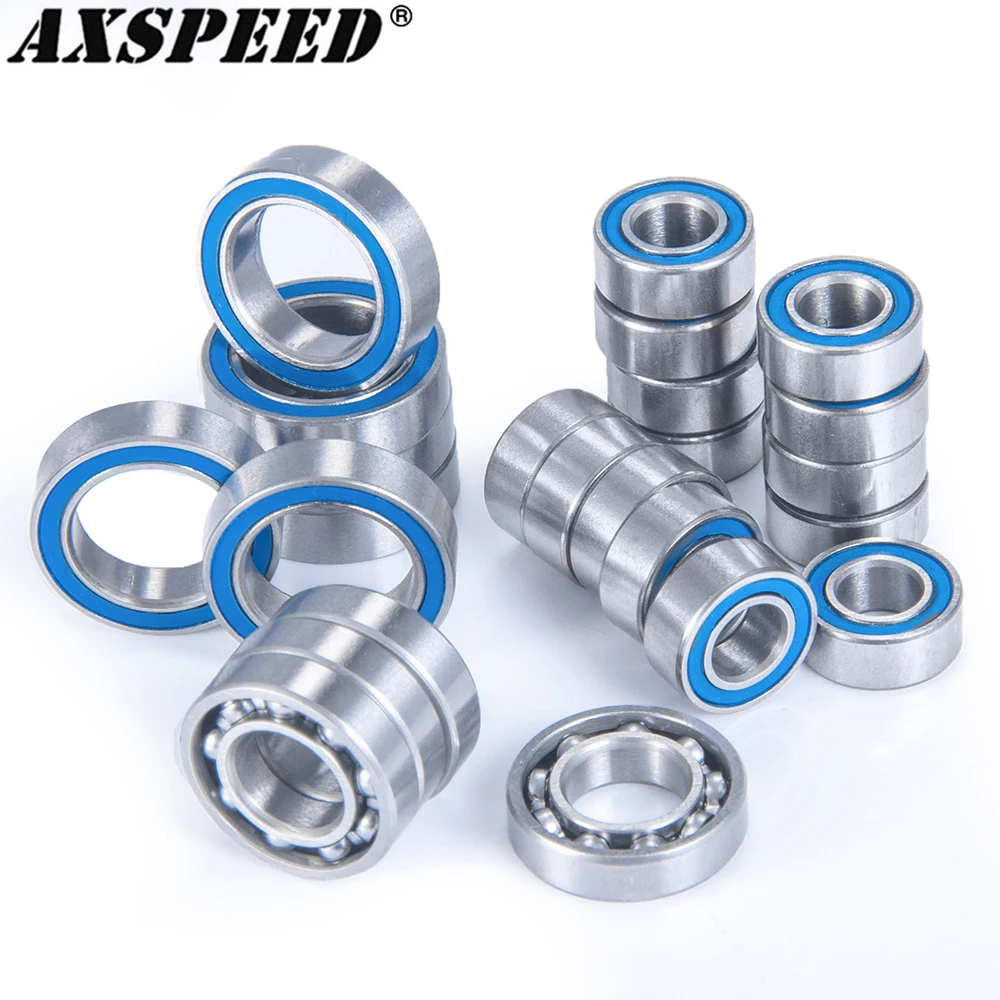 AXSPEED 24PCS Complete Bearings Kit for Element RC Enduro Sendero RTR Blue Ball Bearing Upgrade Parts