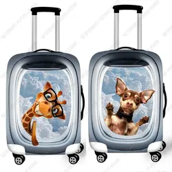 18-32 Inch 3D Animals Travel Luggage Protective Covers Travel Accessories Women Pet Suitcase Cover trolley case baggage covers