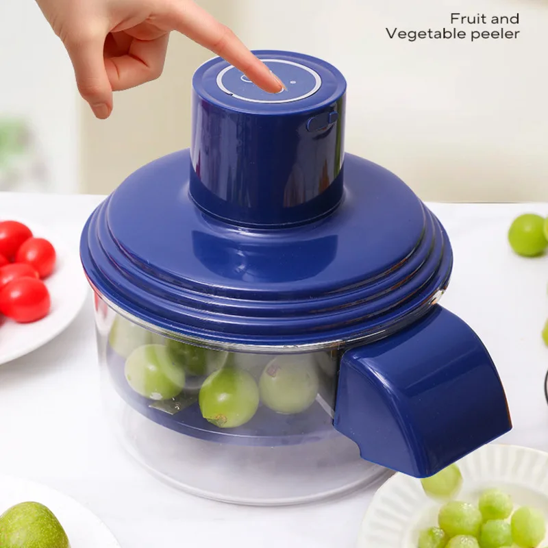 

Электрическая овощечистка для фруктов, 2021, автоматический инструмент для очистки чеснока, помидоров, вишни, винограда, небольшой кухонный прибор, гаджет для домашней кулинарии