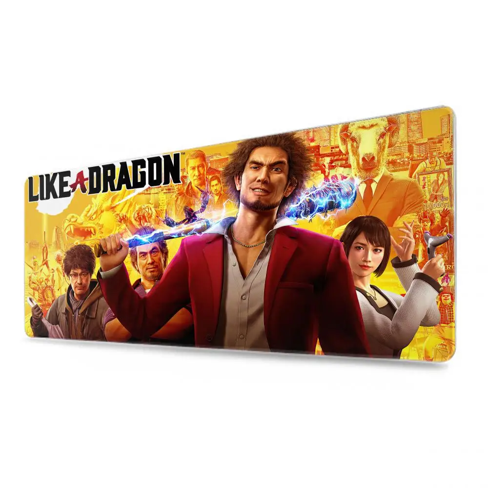 لوحة ماوس ياكوزا لوحة ماوس للكمبيوتر اللوحي مقاس XL لوحة ماوس سطح المكتب، لوحة مفاتيح ألعاب لطيفة عالية الدقة بألوان قوس قزح، مشغل csgo، 90x40