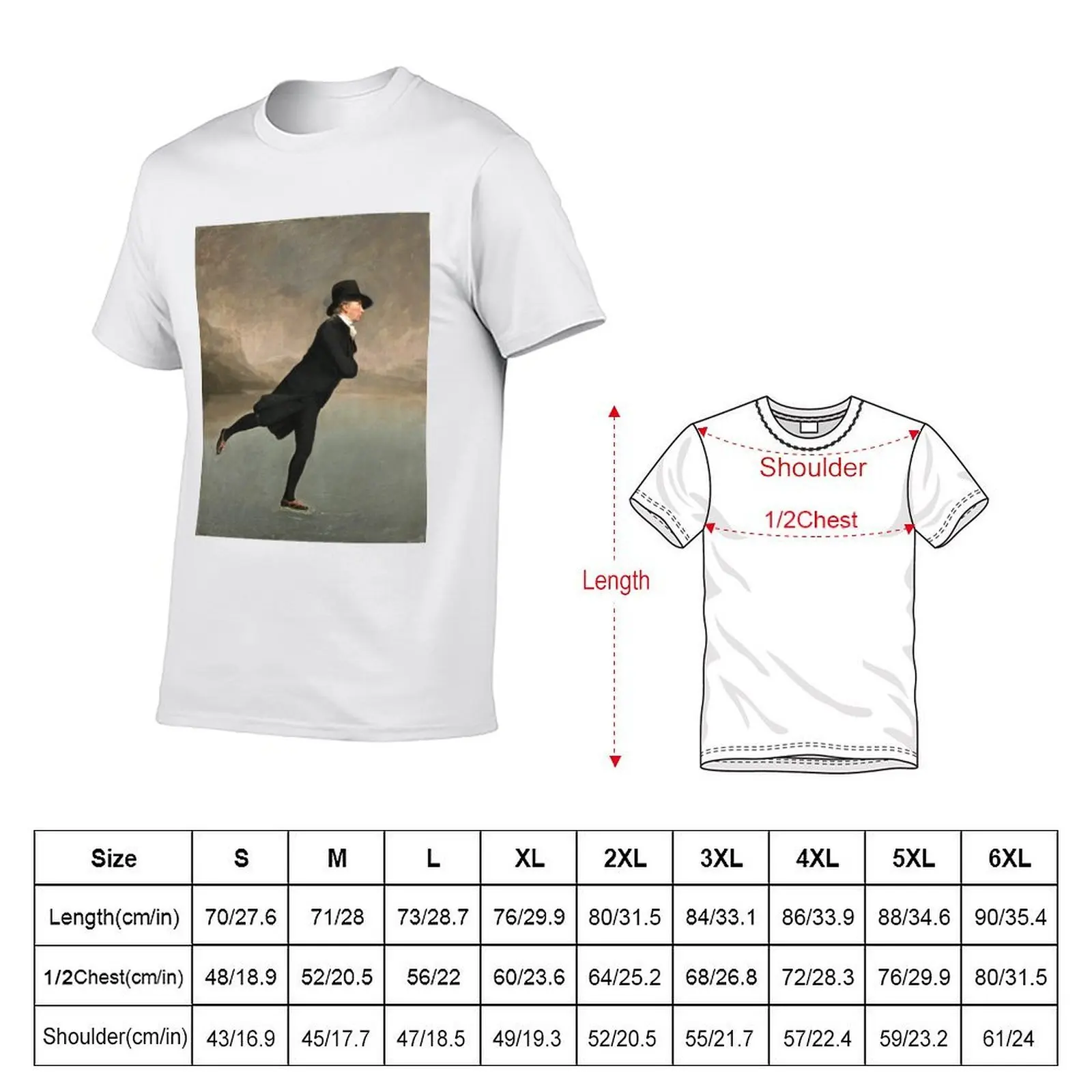Henry Raeburn - Reverend Dr Robert Walker (1755 - 1808) Skating On Duddingston Loch T-Shirt printed t shirts for man T-Shirt