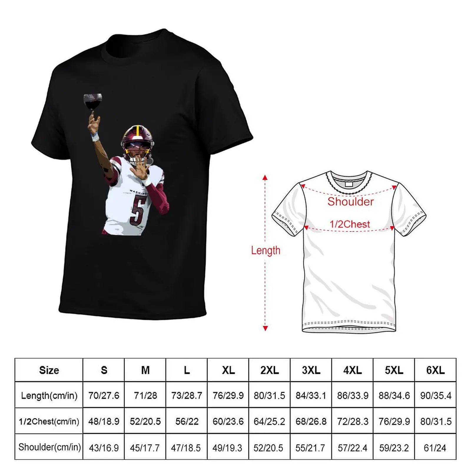 Jayden Daniels T-Shirt vintage anime shirt graphic t shirt vintage sports fans anime t shirts mens graphic t-shirts pack