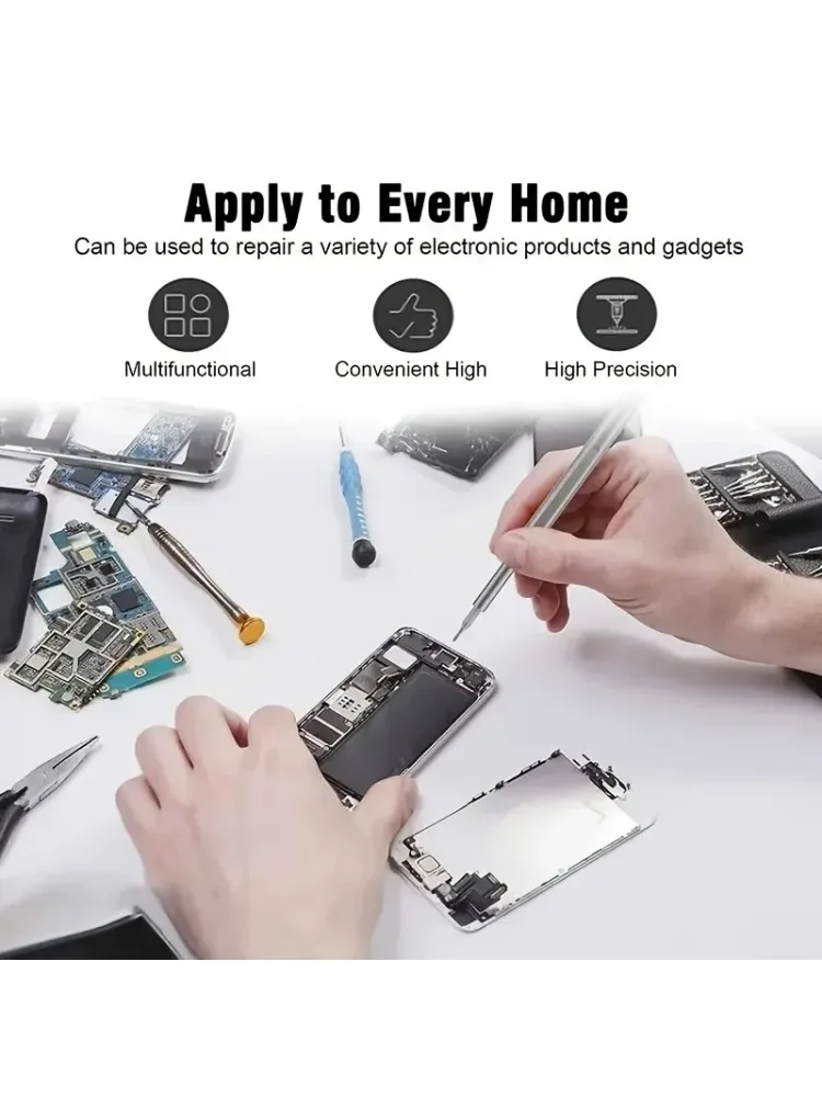 Kit de tournevis de précision magnétique 25 en 1 avec 24 pièces, mini kit de tournevis de poche, petit kit de réparation pour téléphone portable/PC/appareil photo