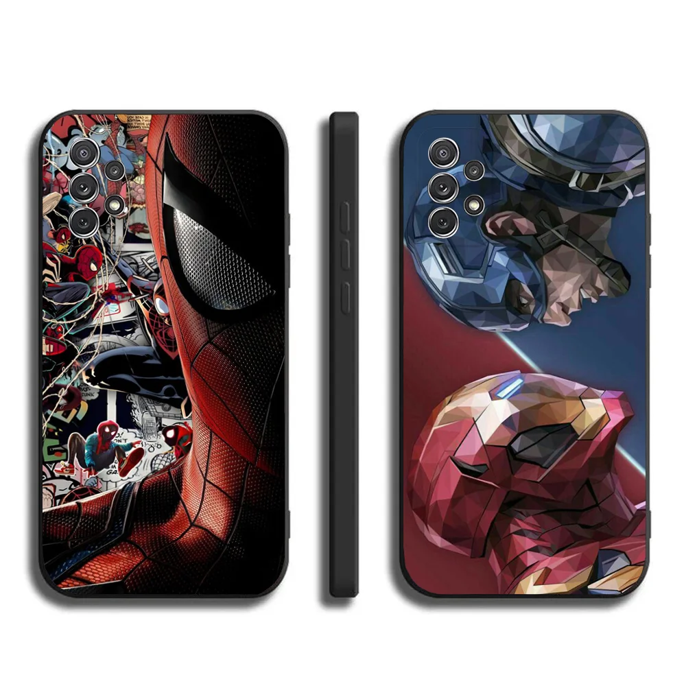 M-Marvel S-Spiderman I-Iron Man Phone Case For Samsung S 9 10 20 21 22 23 30 23 24 Plus Lite Ultra FE S10lite Fundas